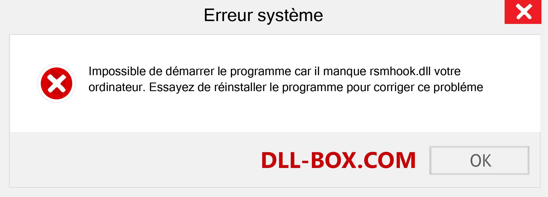 Le fichier rsmhook.dll est manquant ?. Télécharger pour Windows 7, 8, 10 - Correction de l'erreur manquante rsmhook dll sur Windows, photos, images